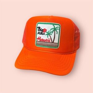 Orange Hawaii Trucker Hat